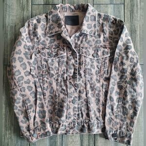 Blank NYC Leopard Print Denim Jacket